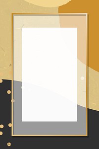 Transparent frame on Memphis pattern background vector