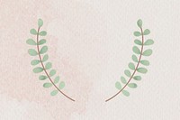 Green leafy wreath badge illustration