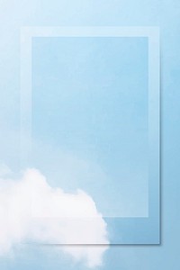 Blue sky frame cloud psd