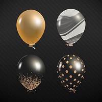 Elegant party balloons set illustration