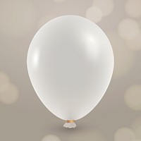 White glitz party balloon