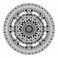 Boho mandala pattern graphic vector
