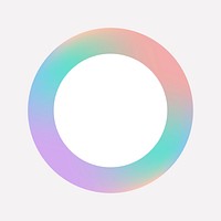 Colorful ring gradient element vector