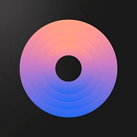 Colorful ring gradient element vector