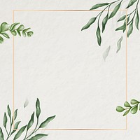 Green leaves frame vector