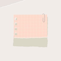 Nude square paper note social ads template illustration