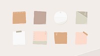 Colorful paper note collection wallpaper vector
