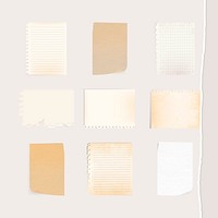 White paper note collection social ads template illustration