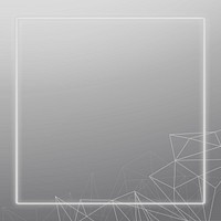 Polygon patterned on gray backgrounds square social template illustration