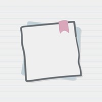 Blank paper note illustration
