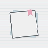 Blank paper note vector