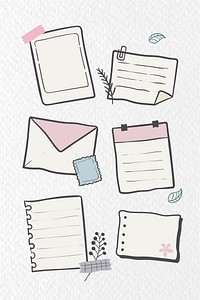 Planner doodle collection vector