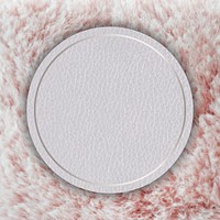 Round silver frame on a pink fluffy background vector