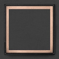 Black leather frame on dark background vector
