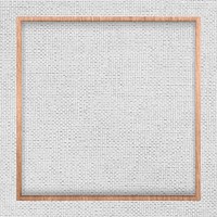 Wooden frame on gray fabric textured background vector