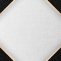 Rhombus frame on fabric textured background vector