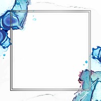 Square black frame with paintbrush textured background vector