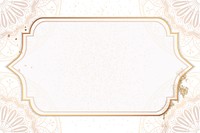 Gold frame on Diwali pattern background vector