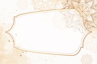 Gold frame on Diwali pattern background vector