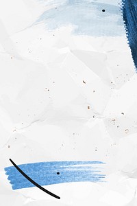 Blue brushstroke on a crumpled paper background vector
