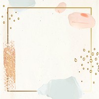Golden frame on painting background vector