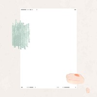 White paper with brushstroke template vector