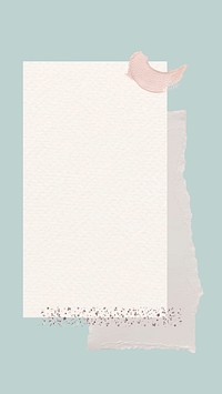 Blank beige notepaper template vector