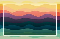 White frame colorful wave pattern background vector