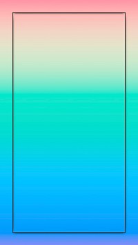 Black frame on pastel blue and green holographic pattern mobile phone wallpaper vector
