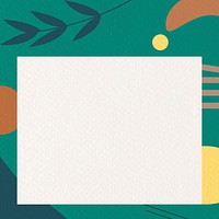 Abstract botanical frame template vector