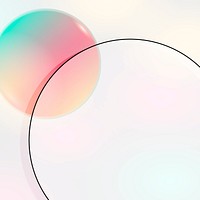 Colorful round geometric frame vector