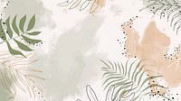 Cute leafy HD wallpaper, watercolor background