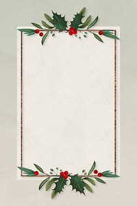 Blank festive rectangular christmas frame vector