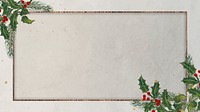 Rectangular Christmas frame background vector