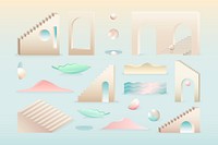 Colorful modern abstract art vector 