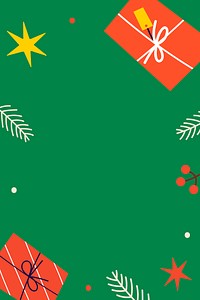 Green Christmas frame design vector