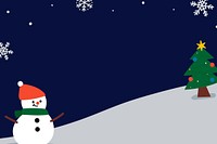 Festive Christmas snowman frame vector