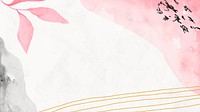 Pink watercolor floral background vector