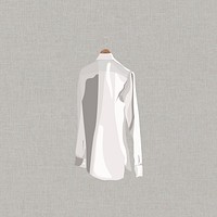 White shirt hanging on a hanger design element vector