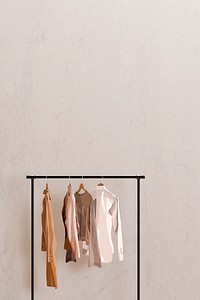 Cloth hanging on the rack vector