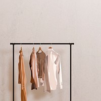 Cloth hanging on the rack vector
