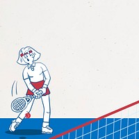 Woman playing tennis vector