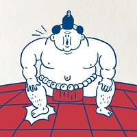 Japanese sumo wrestler vector