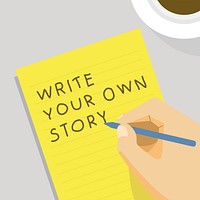 'Write your own story' illustration