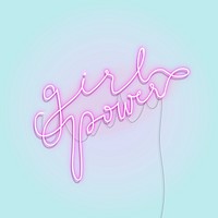 Feminine neon sign design resource icon