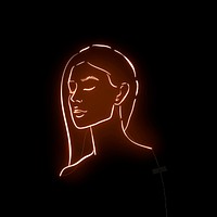 Feminine neon sign design resource icon
