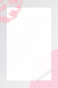 Botanical neon pink rectangle background