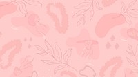 Pink botanical patterned background vector