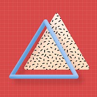 Bacterio print triangle on a grid background social banner