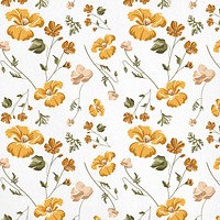 Beautiful yellow flower seamless pattern vector